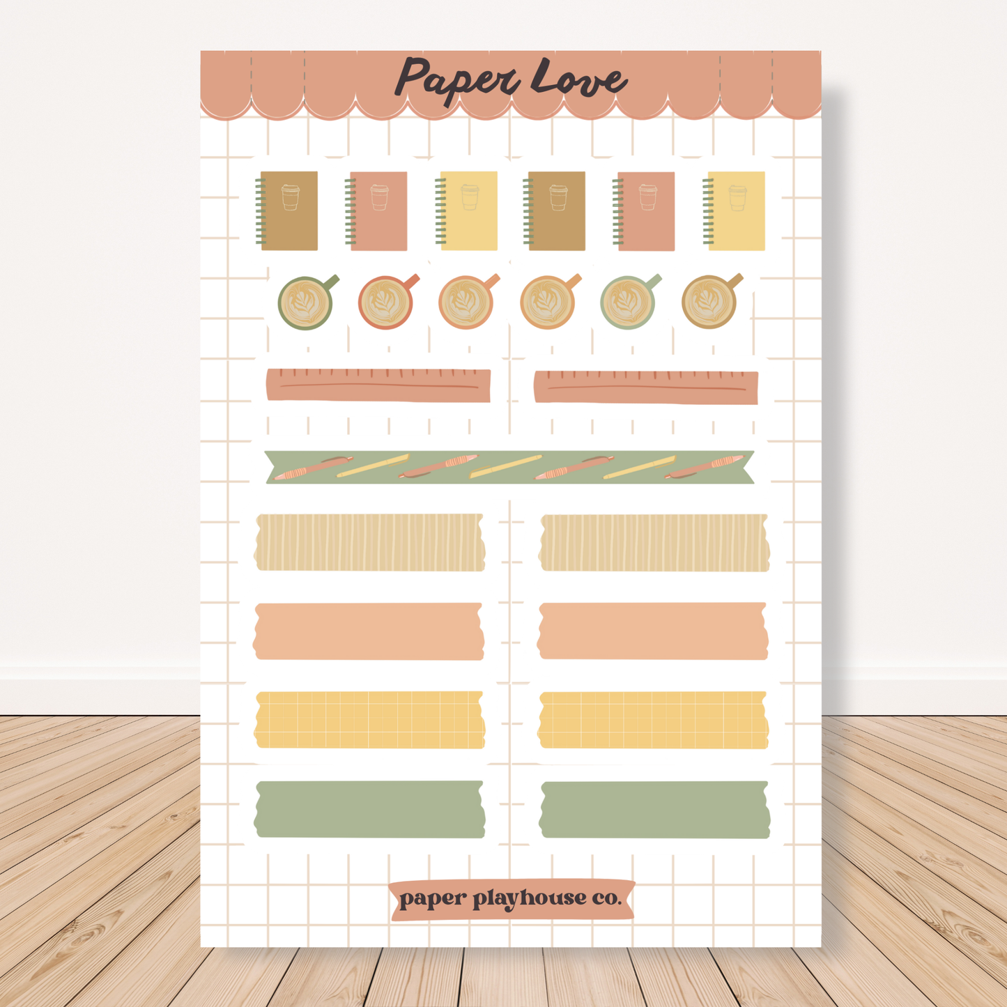 Paper Love (Pink) Sticker Sheet
