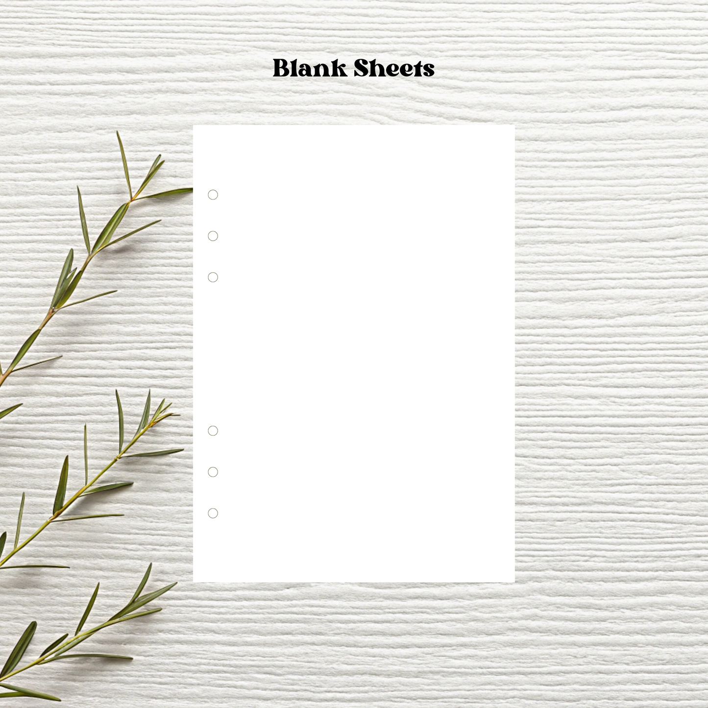 Blank 50 Sheet A5 Six Ring Binder Inserts