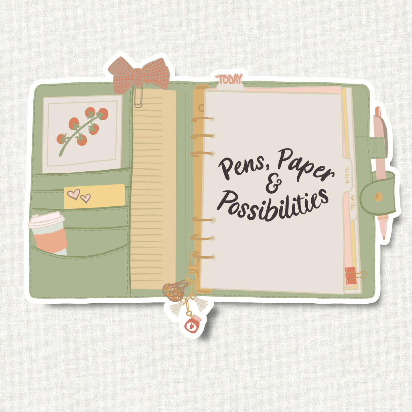 Paper, Pens & Possibilities Die Cut Sticker