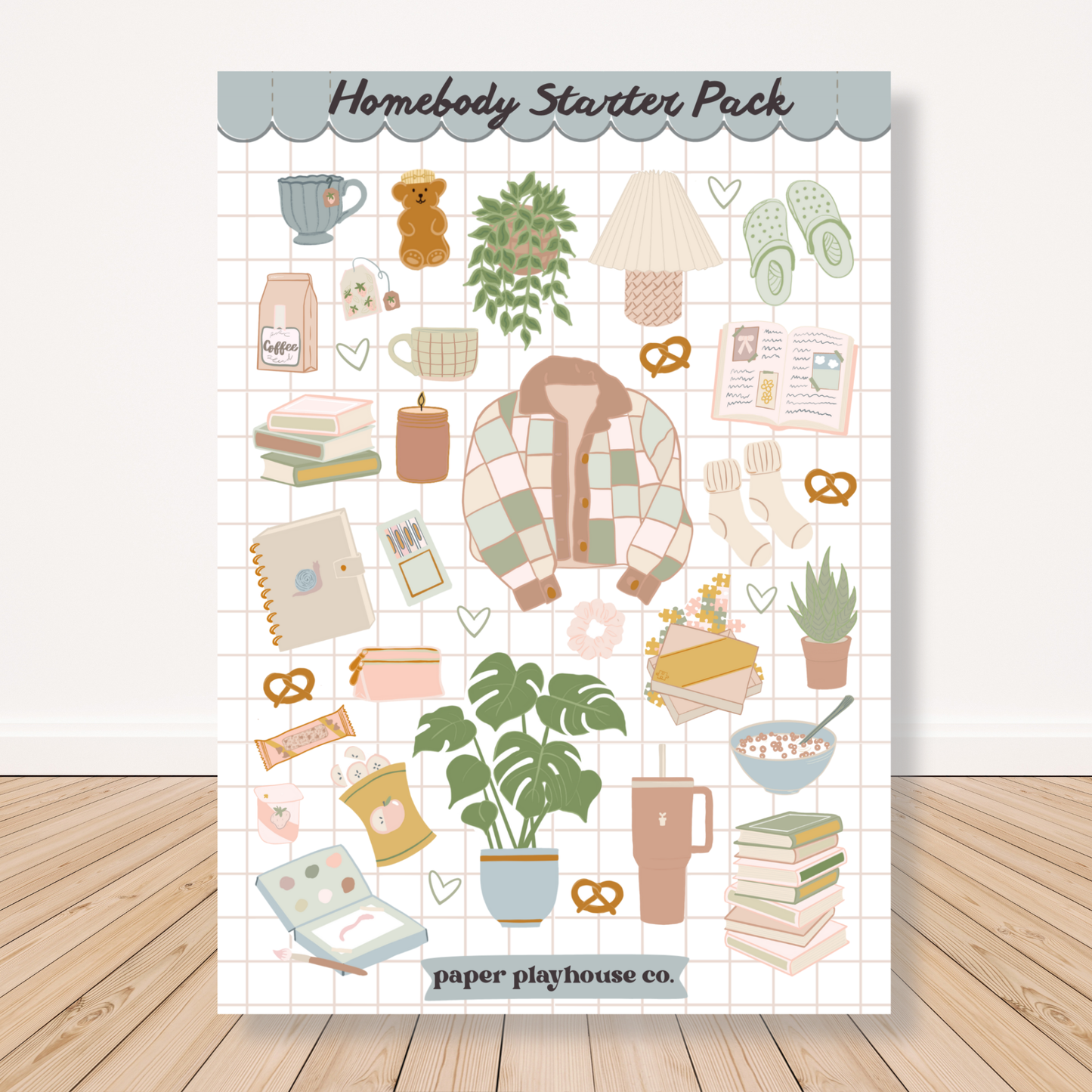 Homebody Starter Pack Sticker Sheet