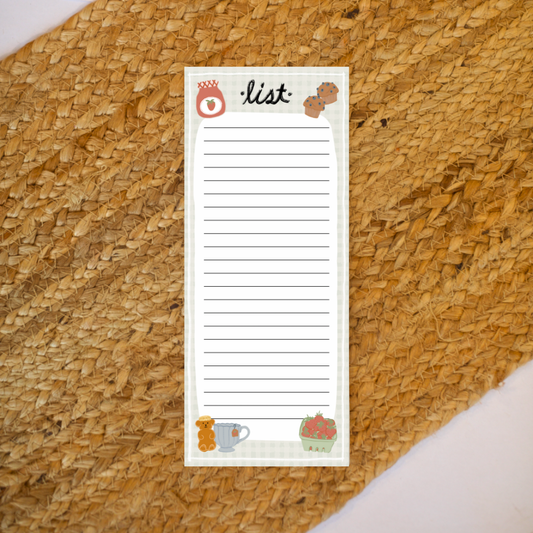 Muffin Picnic List Note Pad