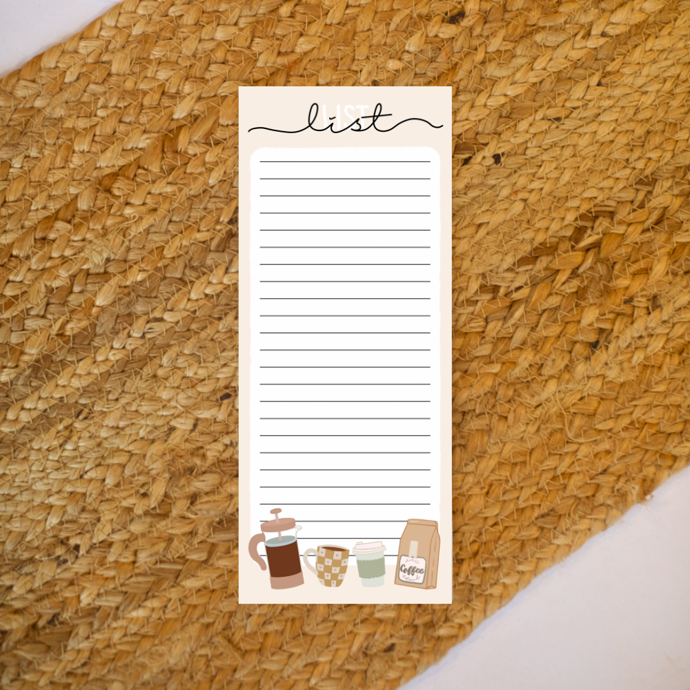 Coffee In My Cup List Note Pad – Paper Playhouse Co.