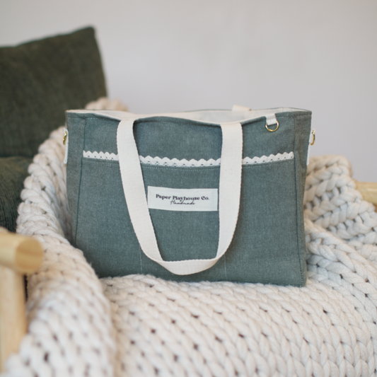 Basil Planner/Journaling Caddy Tote