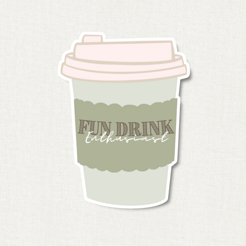 Fun Drink Enthusiast Die Cut Sticker – Paper Playhouse Co.