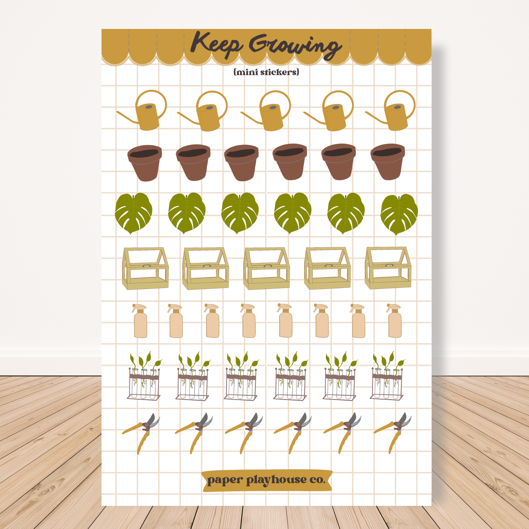 Keep Growing Sticker Sheet – Paper Playhouse Co.