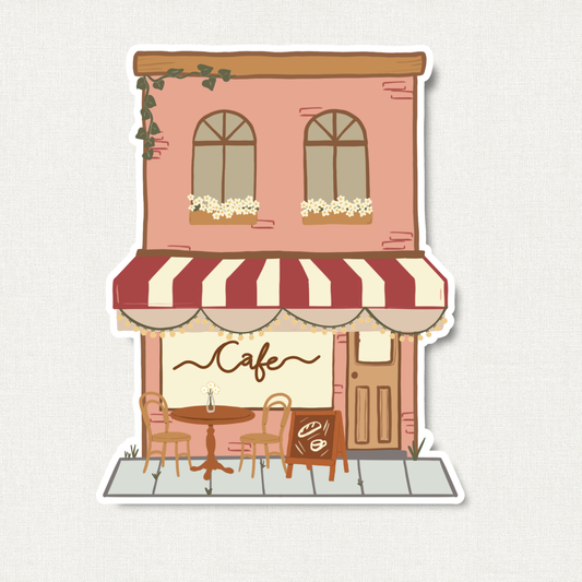 Cafe Die Cut Sticker
