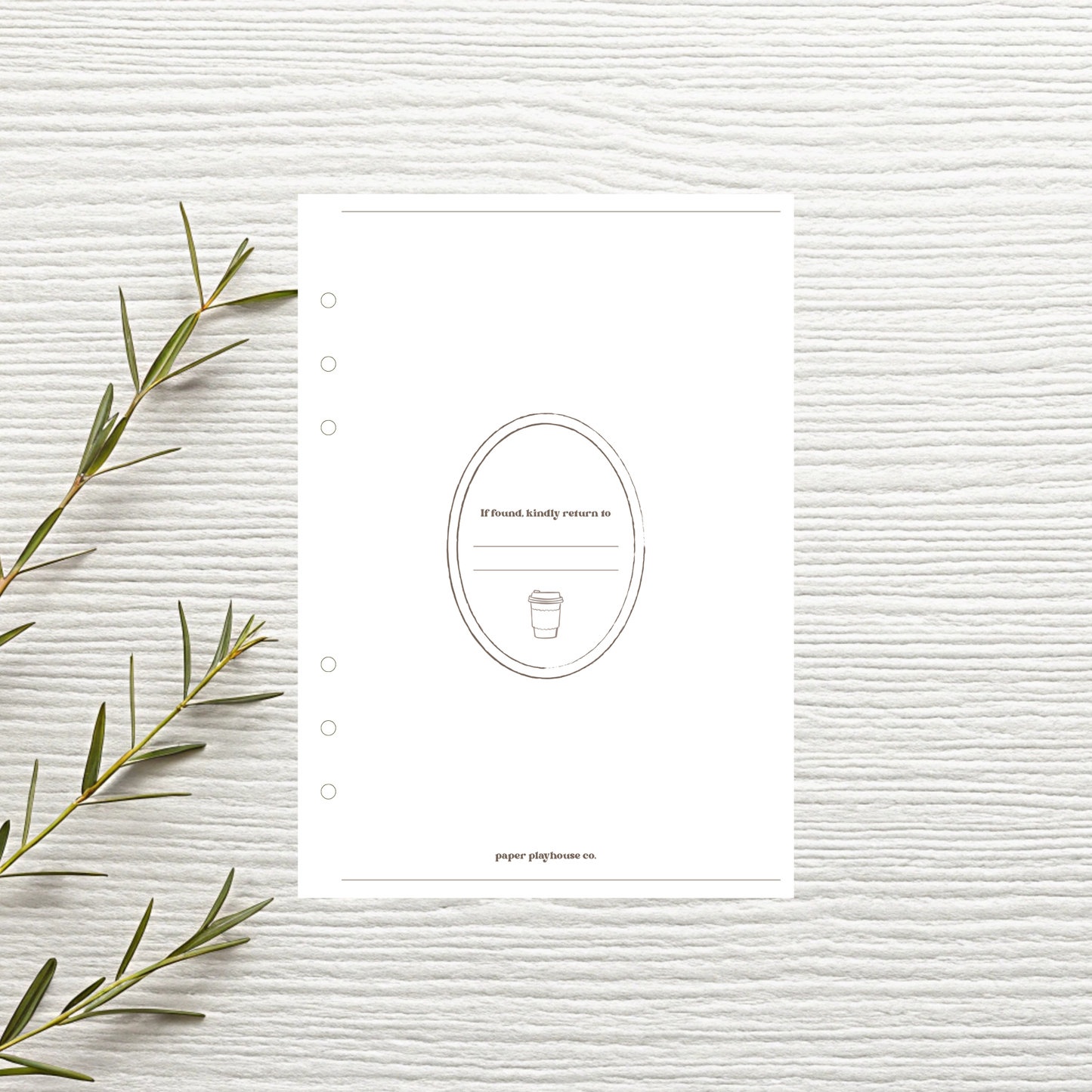 Sunday Start A5 Horizontal Weekly Layout Six Ring Undated