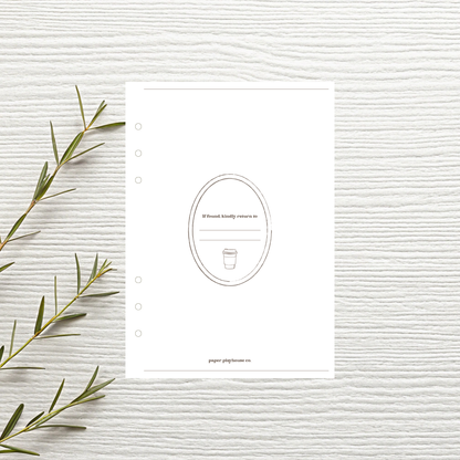 Sunday Start A5 Horizontal Weekly Layout Six Ring Undated