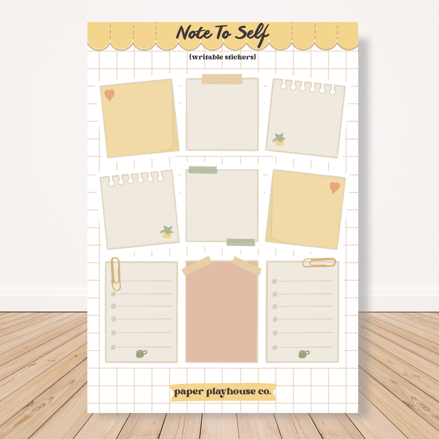 Note To Self Writable Sticker Sheet