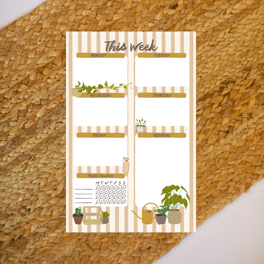 Plant Weekly Planner Note Pad