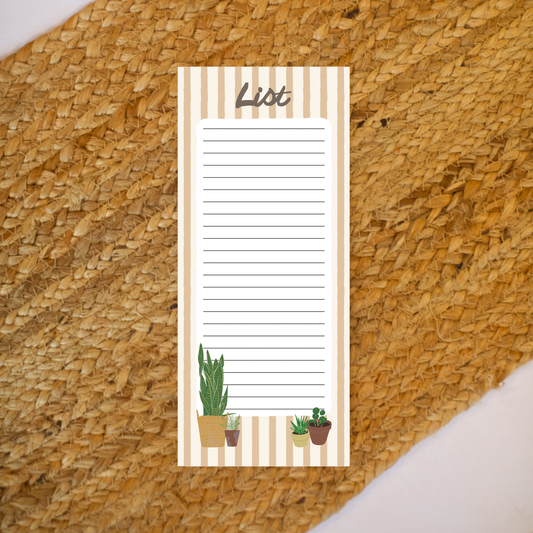 Plant List Note Pad