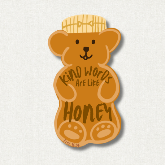 Honey Bear Die Cut Sticker