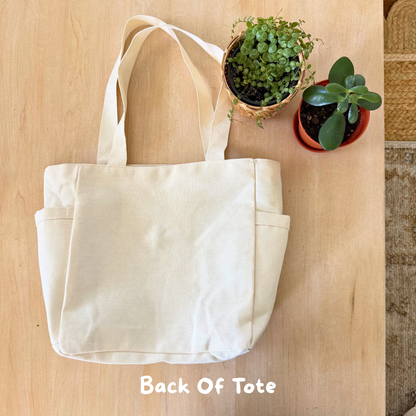 Books & Coffee 3 Pocket Tote