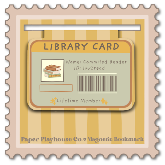 Library Card Magnetic Bookmark