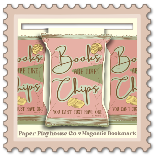 Books Are Like Chips Magnetic Bookmark