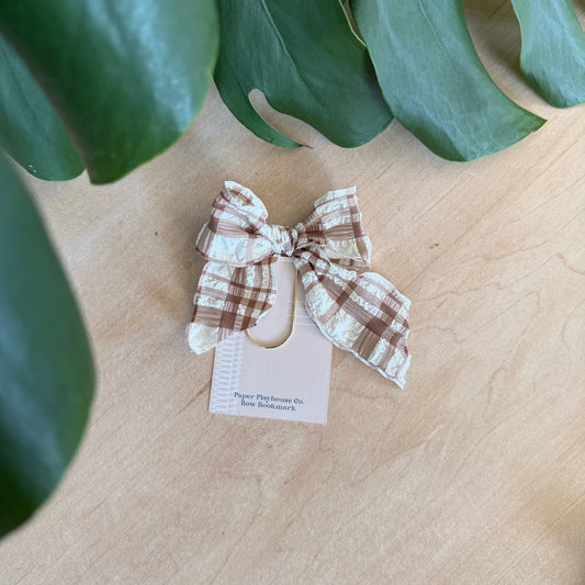 Brown Bow Bookmark