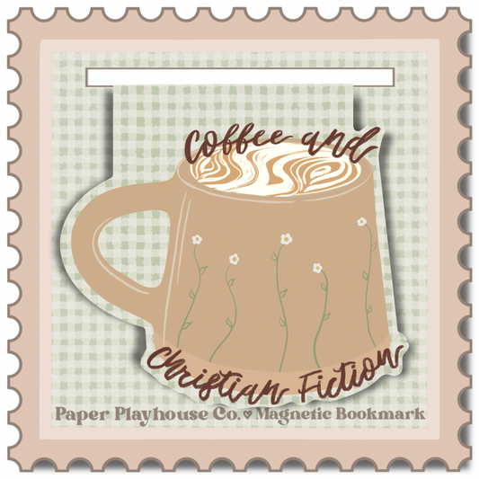 Coffee and Christian Fiction Magnetic Bookmark