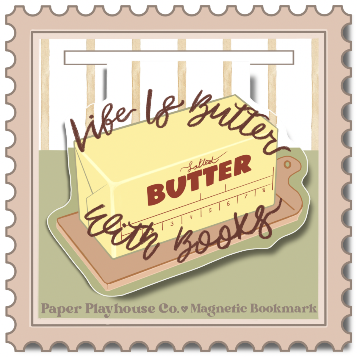 Butter Magnetic Bookmark