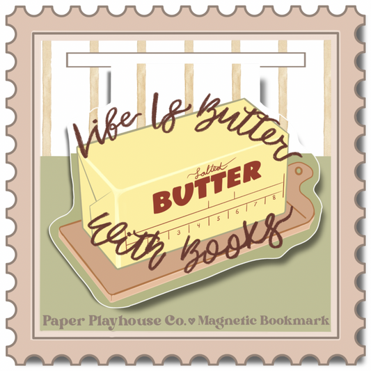 Butter Magnetic Bookmark